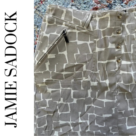 Jamie Sadock Golf Skort Tan Beige Animal Print Size  6 - Picture 3 of 6